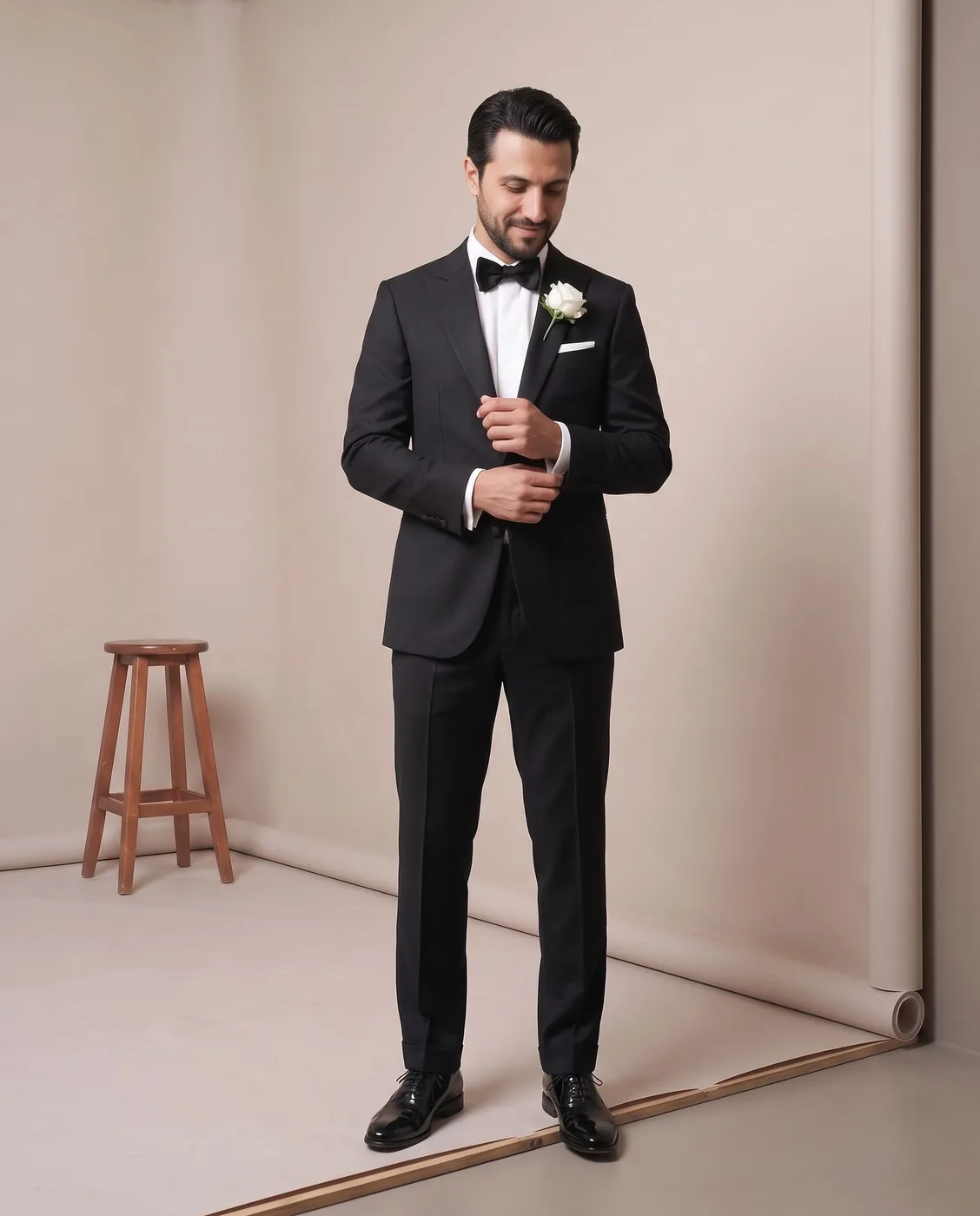 Siyah Slim Damatlık — Papyon