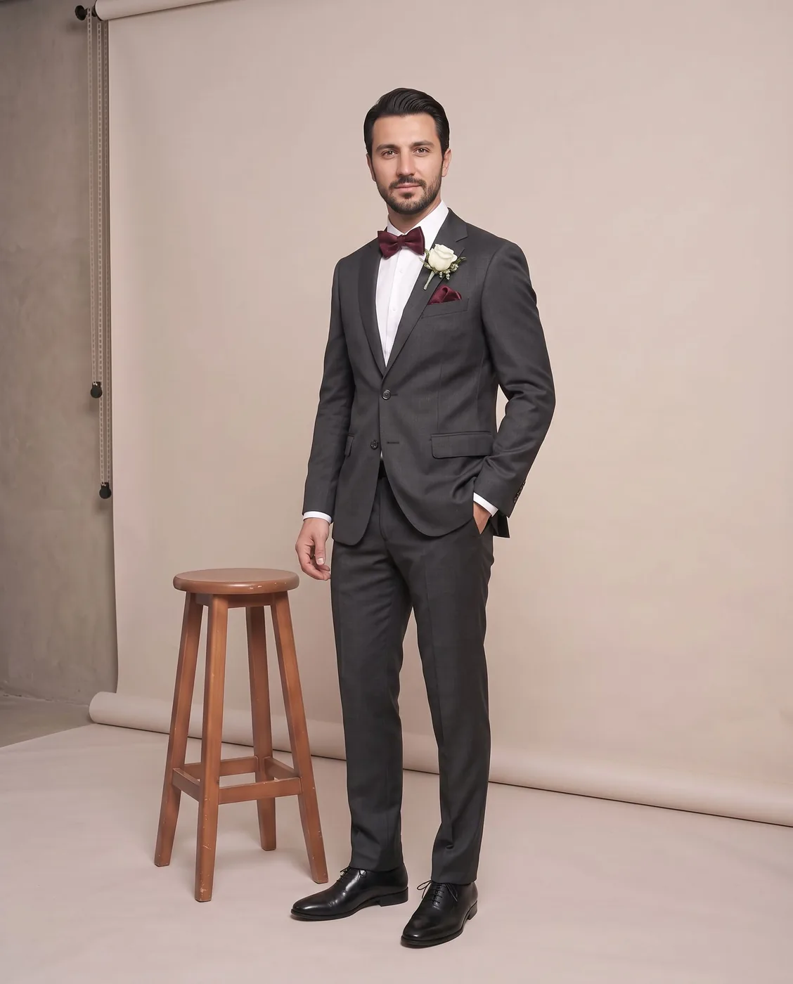 Antrasit Damatlık — Bordo Papyon