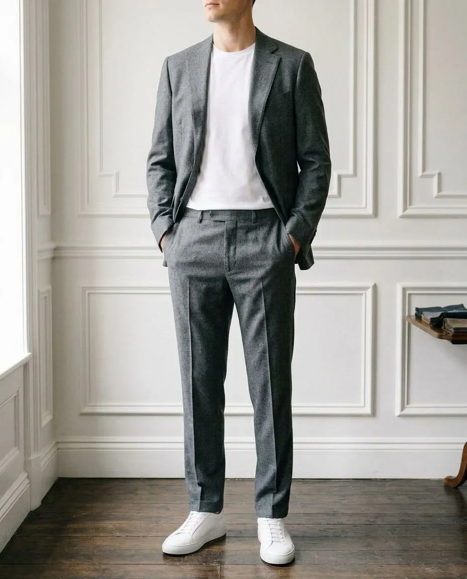Gri Modern Fit Takım Elbise — Ultra Casual